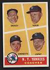 1960 Topps #465 New York Yankees Coaches Dickey Houk Crosetti Lopat 