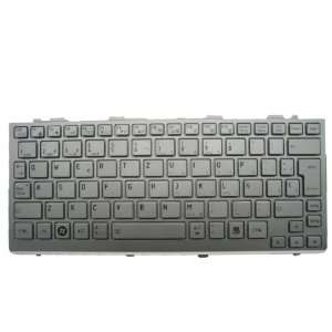  Silver keyboard With Frame for Toshiba Mini NB205 Laptop / Notebook 