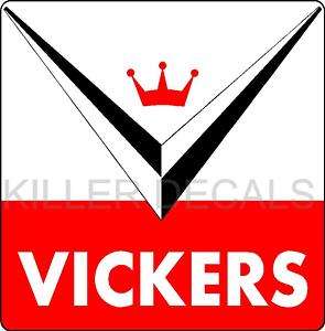12 VICKERS GASOLINE GAS PUMP OIL TANK DECAL by Total  