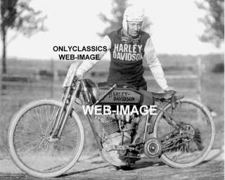 OLD HARLEY DAVIDSON MERKEL MOTORCYCLE BOARD RACER PHOTO  