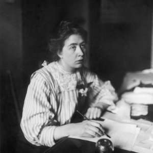  Sylvia Pankhurst Sitting at Her Desk Writing a Letter 
