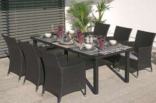 7pcs Outdoor Wicker Dining Table Set Patio Furniture  
