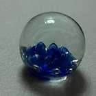 Vintage 2 1/2 ELWOOD, Indiana marked glass paperweight
