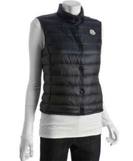 Moncler navy quilted Liane down filled vest  