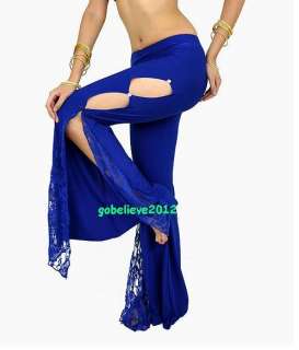 Brand New Sexy Yoga and Belly Dance Lace Pants Royal Blue  