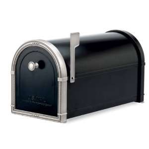 Architectural Mailboxes Coronado Mailbox Black with Antique Nickel 