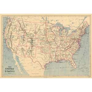    Appleton 1874 Antique Map of the United States