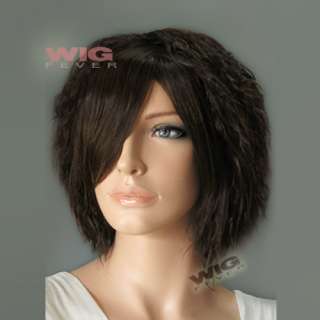 Short Dark Brown Curly Hair Wig 17B50  