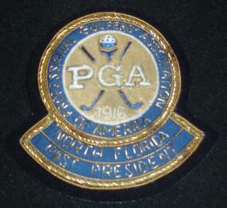 Rare PGA PAST PRESIDENT Embroidered Patch BADGE Florida Collectors 