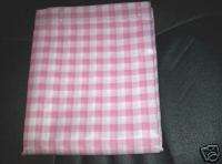 Pink Gingham Fabric Shower Curtain   IR  