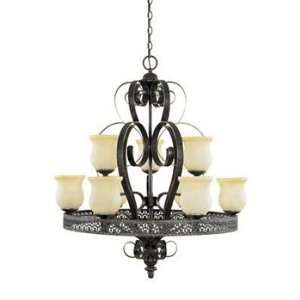  Designers Fountain 80689 BUS Trevi   Nine Light Chandelier 