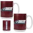 Set of 2 Philadelphia Eagles NFL Gameball Ceramic Coffe