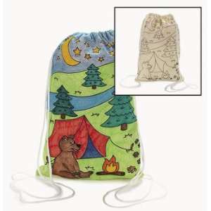  Color Your Own Canvas Camp Drawstring Backpacks   Craft 