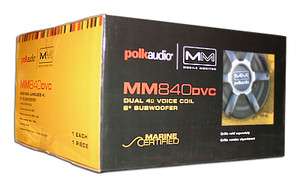 POLK AUDIO MM840DVC 8 SUBWOOFER CAR SUB DUAL 4 OHM DVC  