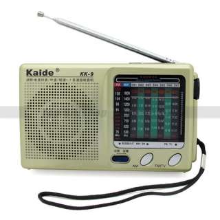 Portable Kaide 9 Band Shortwave FM/TV AM MW SW Radio Receiver High 