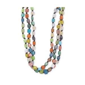   Strand Multi Color Bead Thread Necklace Fashion Jewelry by Zad