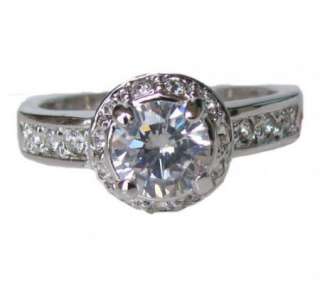 white gold GP Swarovski Promise engagement Ring Diana  