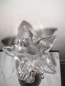 Art Nouveau Art Deco Lead Glass Flower Silver Plate Vase  