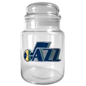  Sports NBA JAZZ 31oz Glass Candy Jar   Primary Logo/Clear 