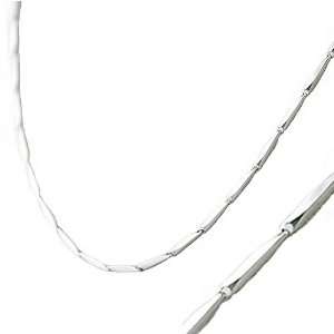   Steel Link Necklace with Prism Shape Links (18 Long) Jewelry