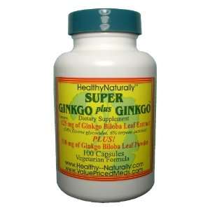  Super Ginkgo Plus Ginko 100 Capsules (125mg Leaf Extract 