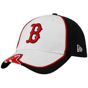 New Era Boston Red Sox White Navy Blue Nopus Adjustable Hat  