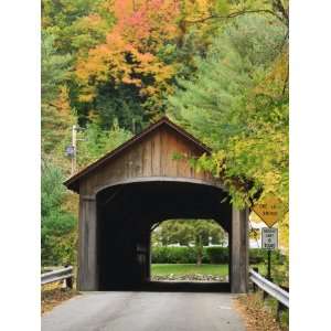 , Coombs Covered Bridge, Ashuelot River in Winchester, New Hampshire 