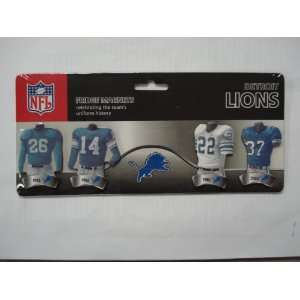  4 Pack Uniform Magnet Set   NFL   Detroit Lions Sports 