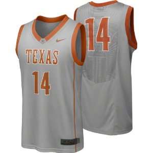   Longhorns Nike Grey #14 Replica Basketball Jersey