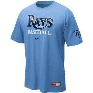  Nike Tampa Bay Rays Light Blue 2011 MLB Practice T shirt 