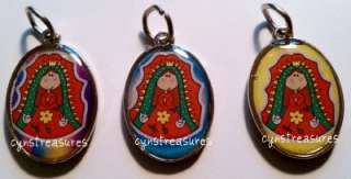 Medallas Charms Virgencita Plis LOOK (YELLOW FLOWER)  