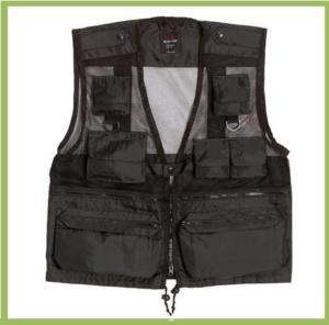 Tactical Military Recon Fishing Hunting Black Vest  