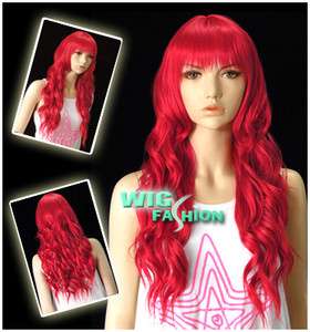 Anime Cosplay Wig Long Apple Candy Red Hair Wigs LH47  