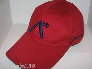 TAYLOR MADE NEW STRUCTURED RED GOLF HAT CAP  