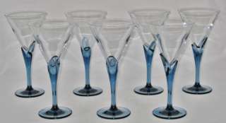 Luigi Bormioli FLORIAN BLEU Set of 7 Red Wine Glasses  