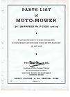 MOTO MOWER PARTS MANUAL ANTIQUE REEL LAWN MOWER 24 LAWNPEER OLD B&S 