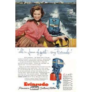  Print Ad 1955 Evinrude Outboard Motors Evinrude Books