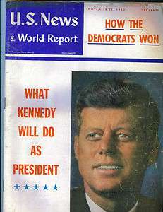   Kennedy on the cover of November 21 1960 US News & World Report  