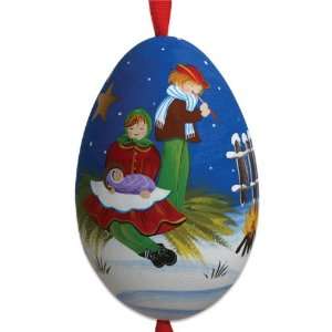   Children Hand Painted & Signed Turkey Egg Ornament