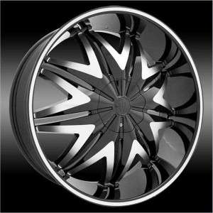24 inch Krystal Black Wheels Rims 5x5 5x127 +15  