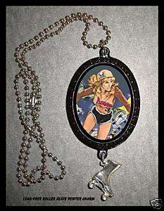 BRAWLER Roller Derby Skating Necklace w/Skate Charm  