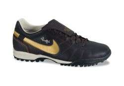 Nike 10R Tiempo Guri TF 2010 Ronaldinho Soccer Shoes Cinder/Gold 