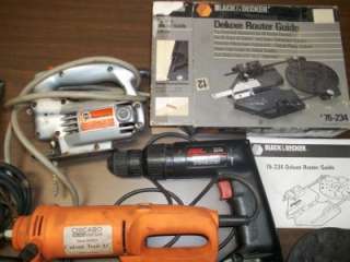 LOT OF POWER TOOLS BOSCH BLACK & DECKER MILWAUKEE DRILL ROUTER GUIDE 