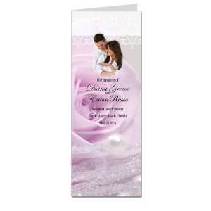    240 Wedding Programs   Lavender Rose n Pearls