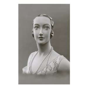  Twenties Mannequin with Pearls Premium Poster Print, 16x24 