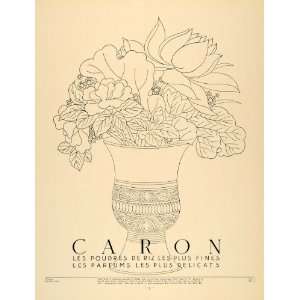  1931 Ad Caron Parfum Perfume Fragrance Flower Bouquet 