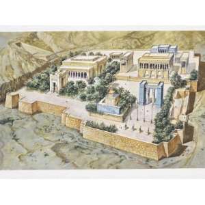  Iran, Persia, Reconstruction of Persepolis, Illustration 