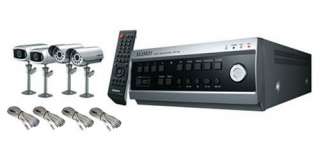 SAMSUNG SHR 1040K DIY Security System/160Gb DVR + 4 Color Surveillance 