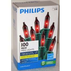  Philips 100 Red Mini Christmas Lights