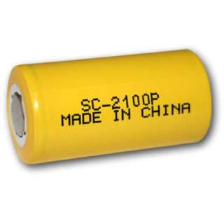   HiDrain SubC Size Rechargeable Battery 2100mAh NiCd 1.2V FT Cell